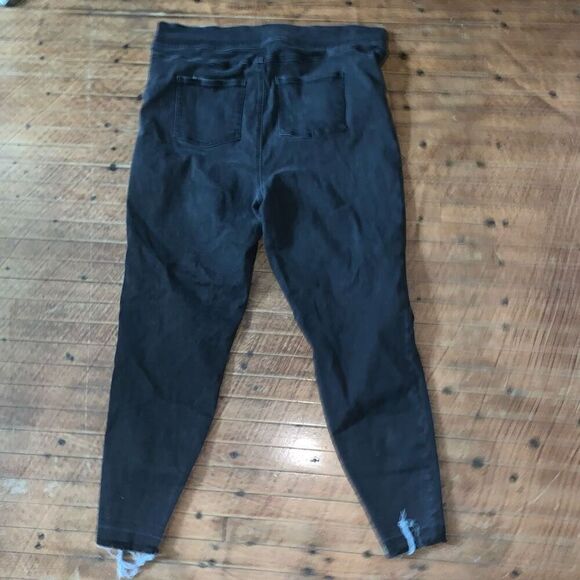 Spanx distressed black jean-ish shapewear raw hem 3x jeggings - Picture 5 of 5